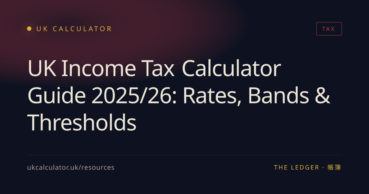 UK Income Tax Calculator Guide 2025/26: Rates, Bands & Thresholds | UK ...